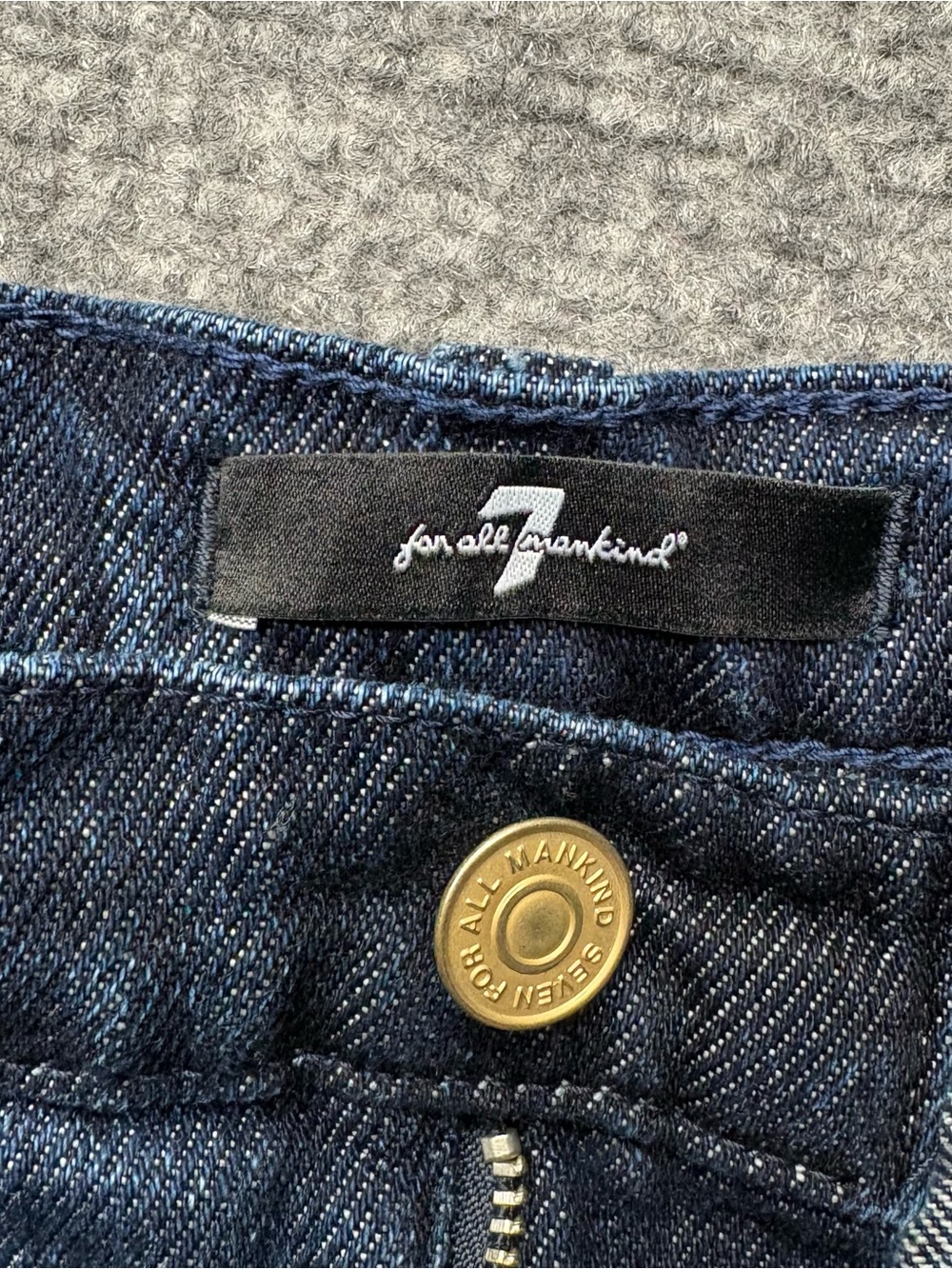 7 For All Mankind Jeans Womens 25 Blue Modern Dojo Tailorless Stormy Wide Leg - Picture 5 of 15